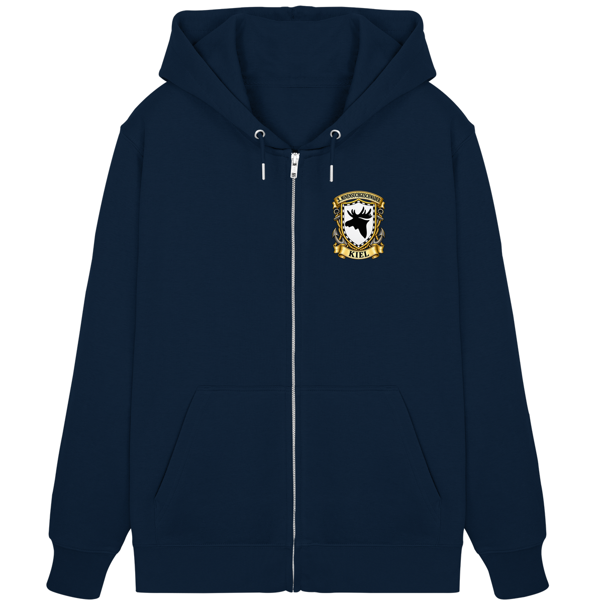 Wappen 3. Minensuchgeschwader - KIEL - Brustlogo - Organic Zipper