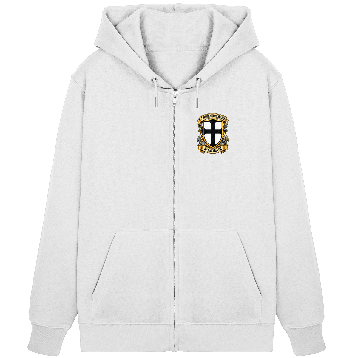 Wappen 7. Schnellbootgeschwader - WARNEMÜNDE - Brustlogo - Organic Zipper