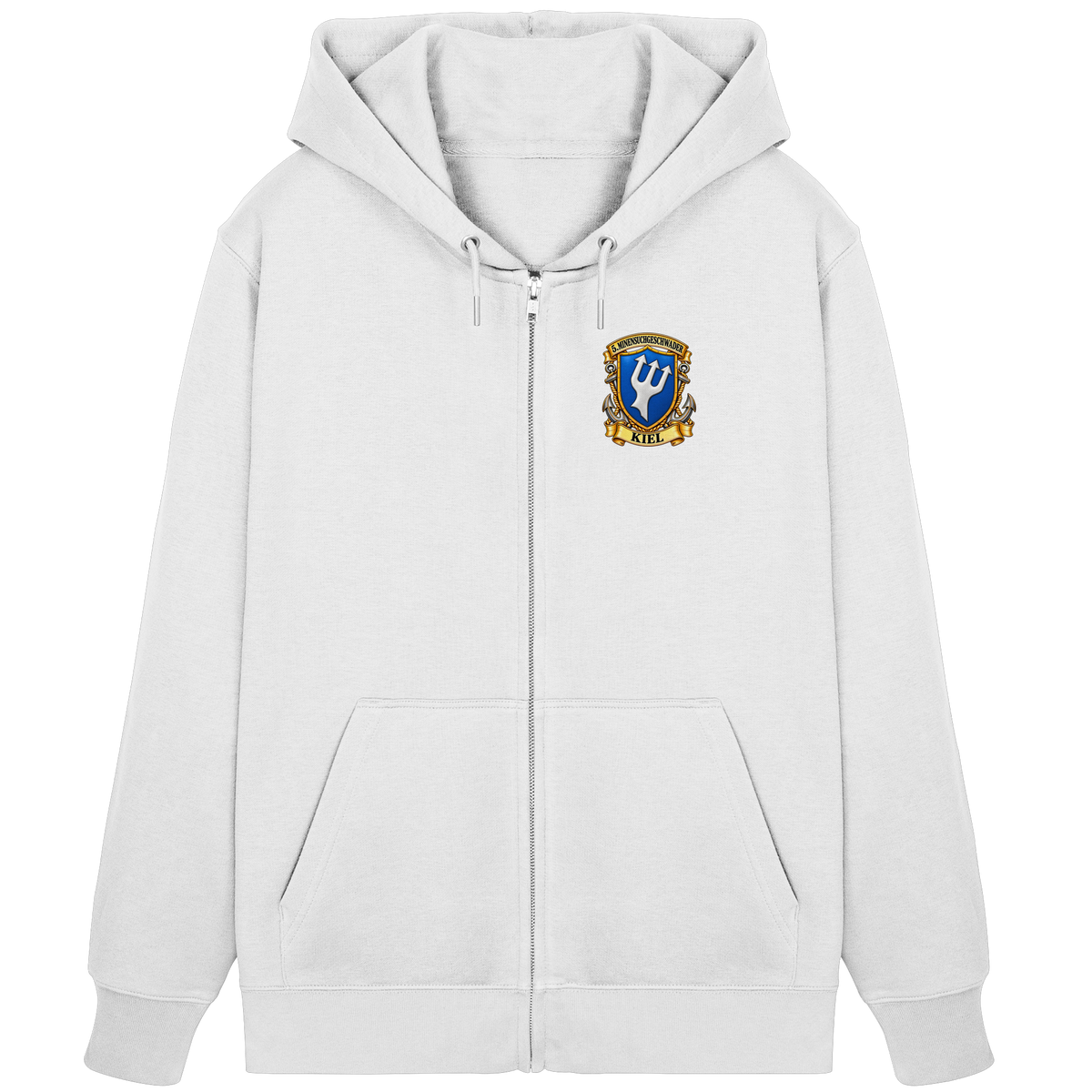 Wappen 5. Minensuchgeschwader - KIEL - Brustlogo  - Organic Zipper