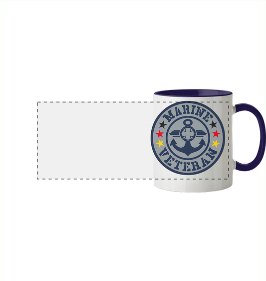 MARINE VETERAN Sterne - Panorama Tasse zweifarbig