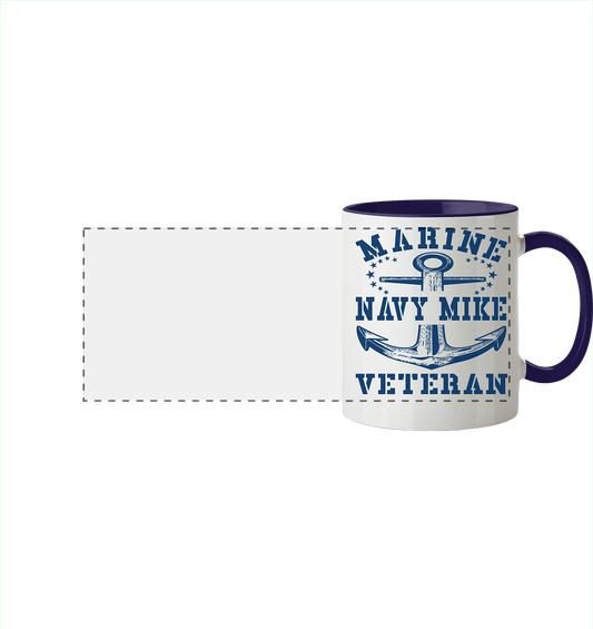 Marine Veteran Navy Mike - Panorama Tasse zweifarbig