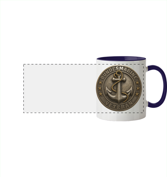 Logo BUNDESMARINE - Metalleffekt - Panorama Tasse zweifarbig