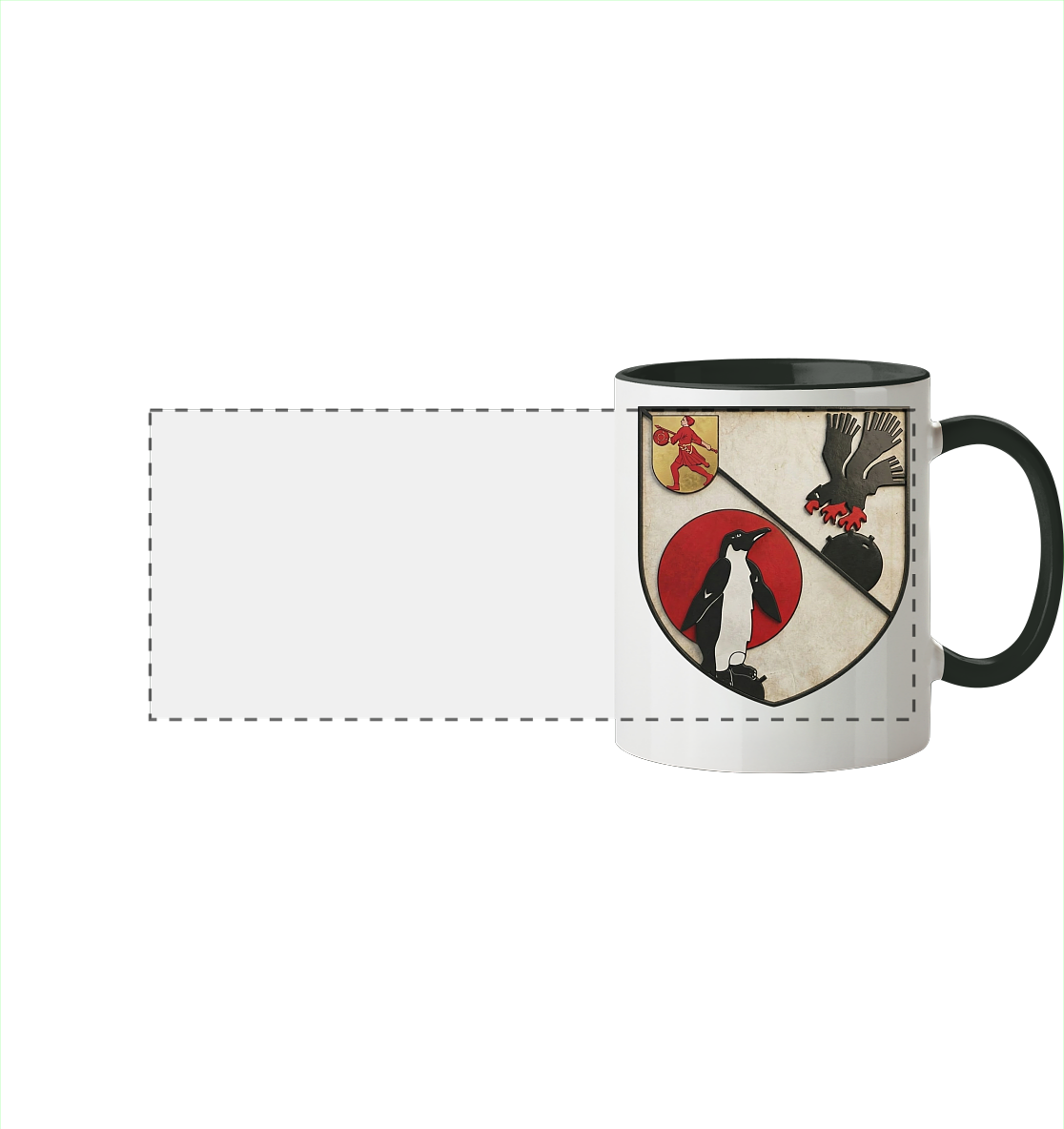 Wappen Minenabwehrgeschwader Nordsee - Panorama Tasse zweifarbig