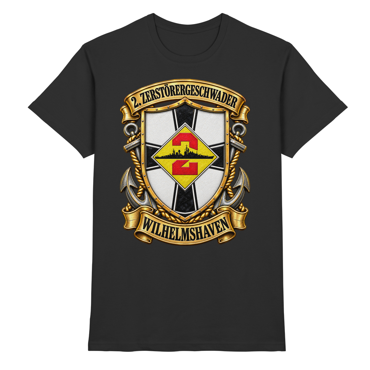 Wappen 2. Zerstörergeschwader - WILHELMSHAVEN - Premium Shirt