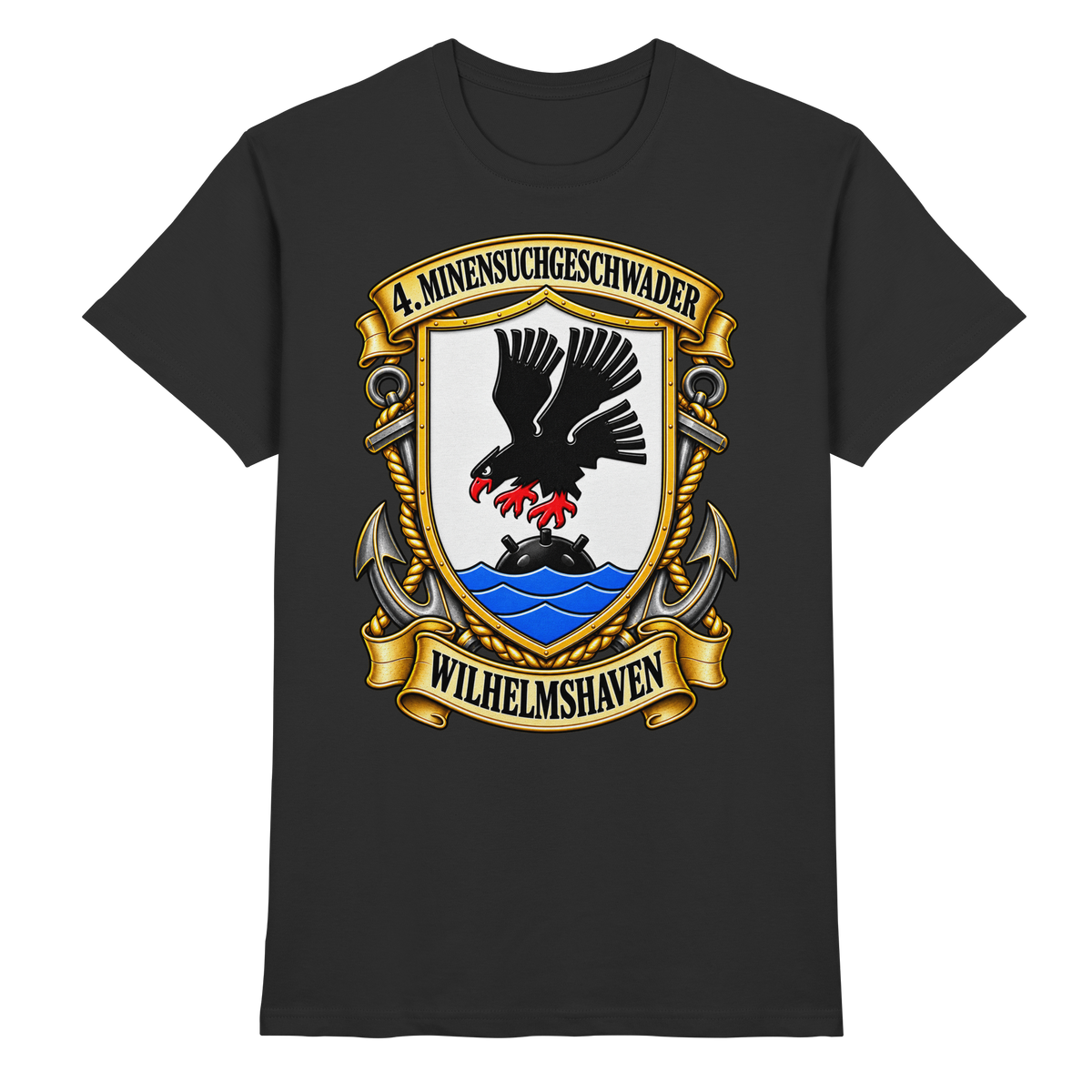 Wappen 4. Minensuchgeschwader - WILHELMSHAVEN - Premium Shirt