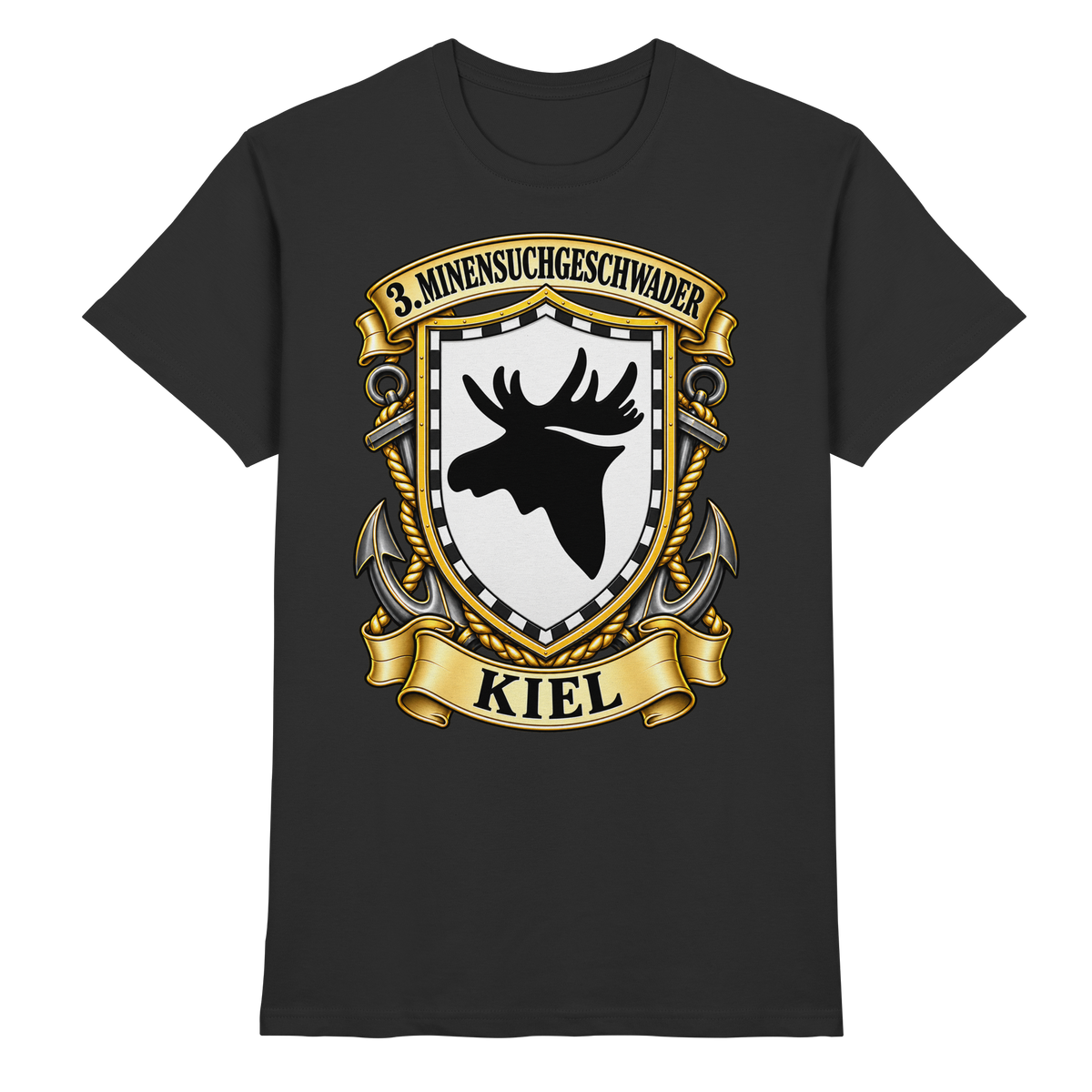 Wappen 3. Minensuchgeschwader - KIEL - Premium Shirt