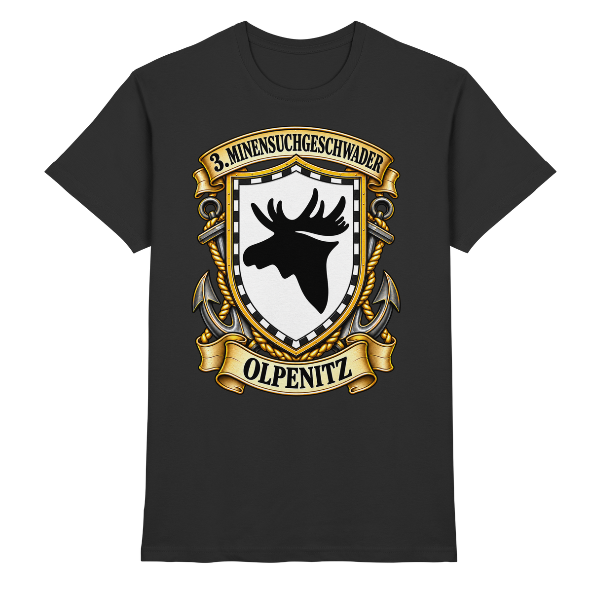 Wappen 3. Minensuchgeschwader - OLPENITZ - Premium Shirt