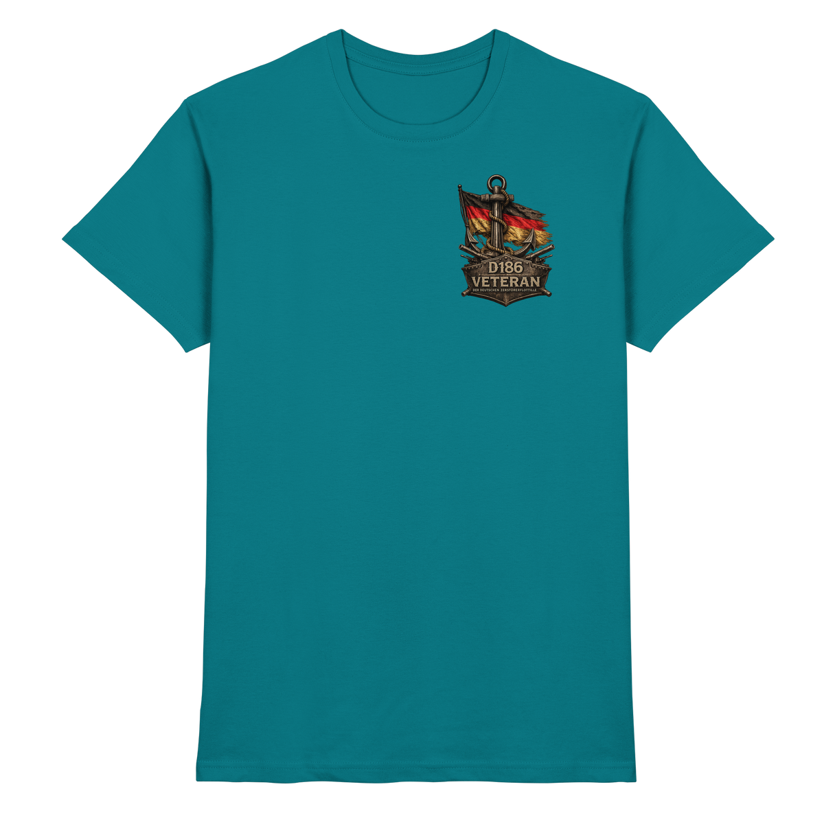 Veteran D186  Flagge Brustlogo - Premium Shirt
