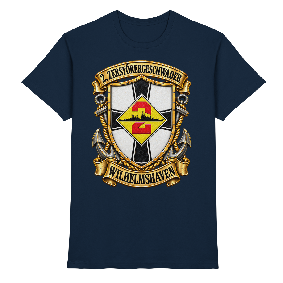 Wappen 2. Zerstörergeschwader - WILHELMSHAVEN - Premium Shirt