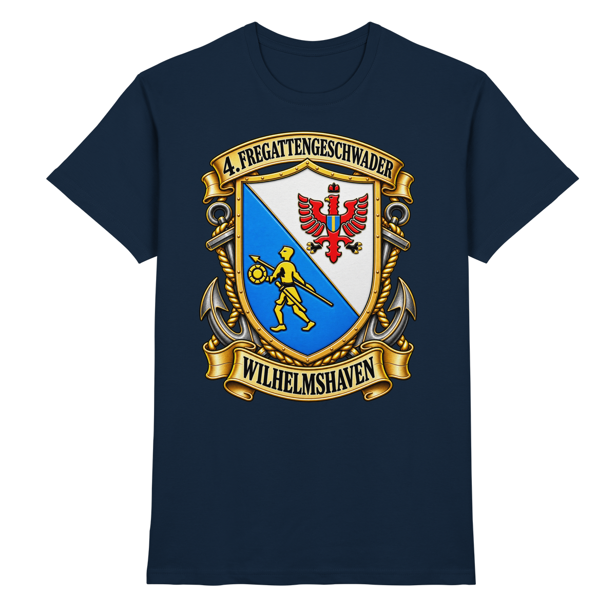 Wappen 4. Fregattengeschwader - Wilhelmshaven  - Premium Shirt