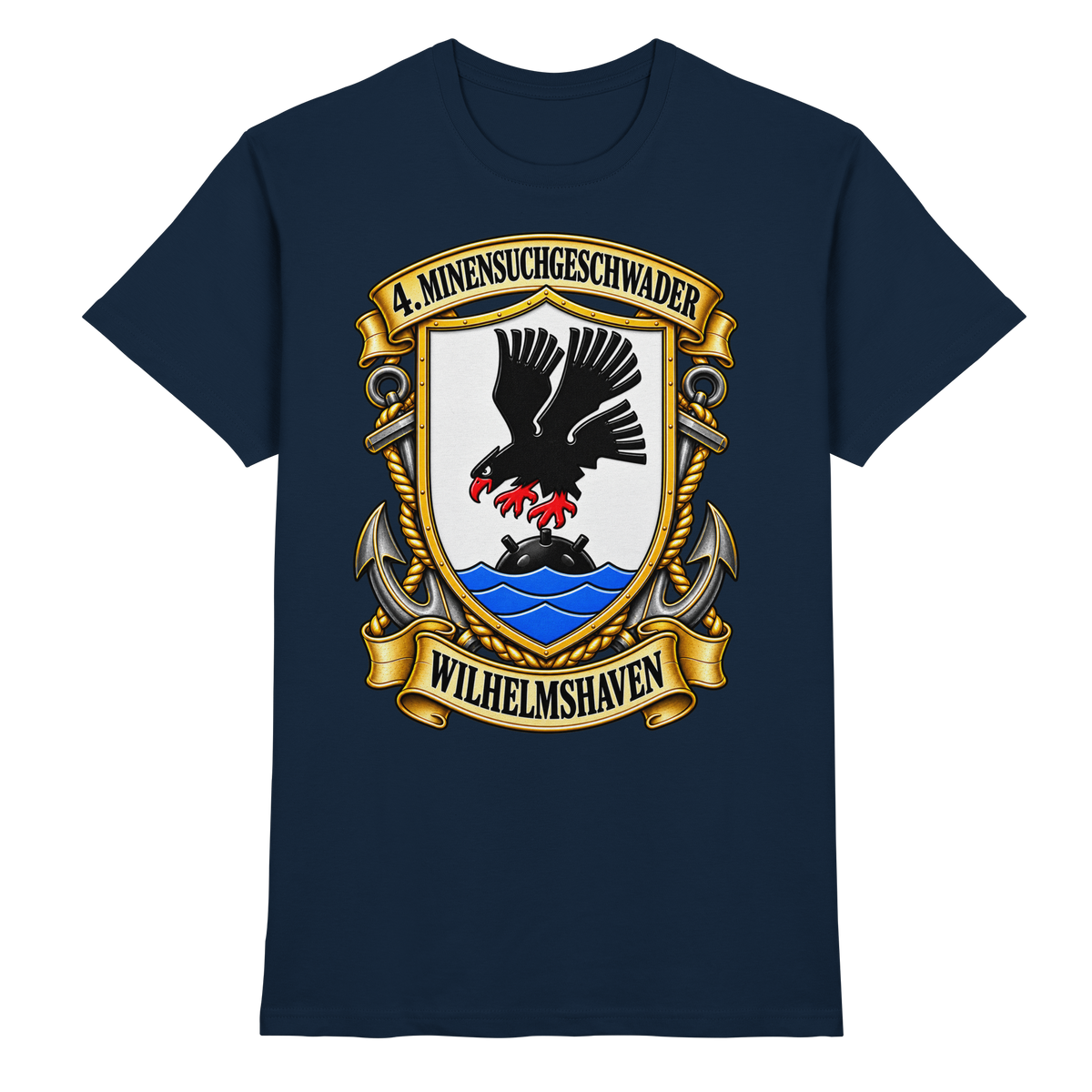 Wappen 4. Minensuchgeschwader - WILHELMSHAVEN - Premium Shirt
