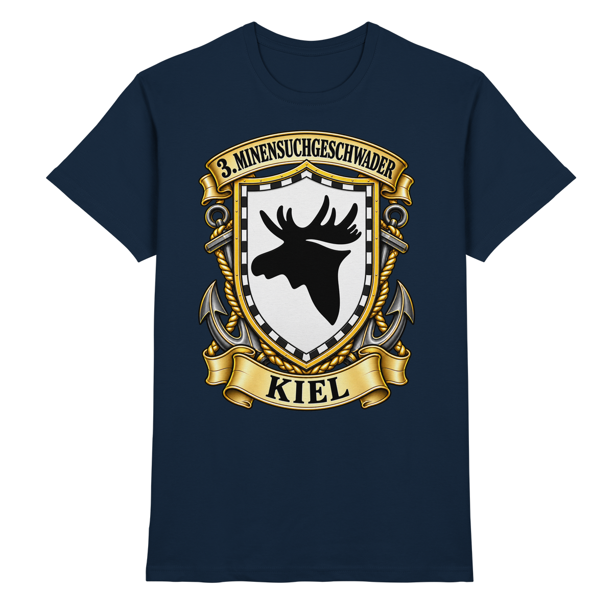 Wappen 3. Minensuchgeschwader - KIEL - Premium Shirt