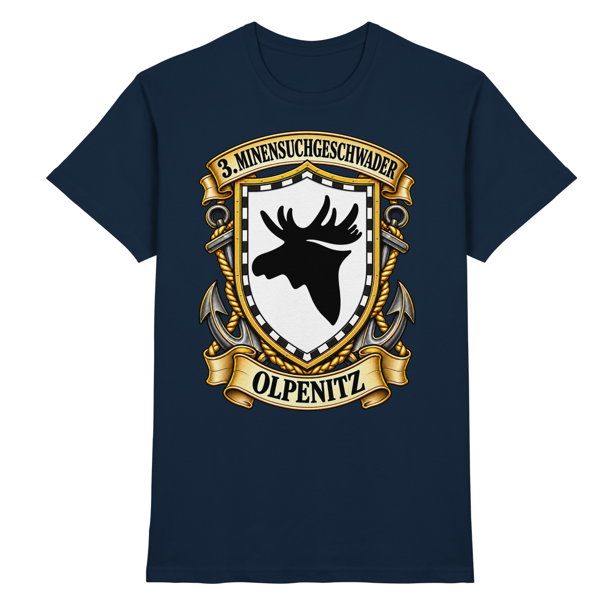 Wappen 3. Minensuchgeschwader - OLPENITZ - Premium Shirt