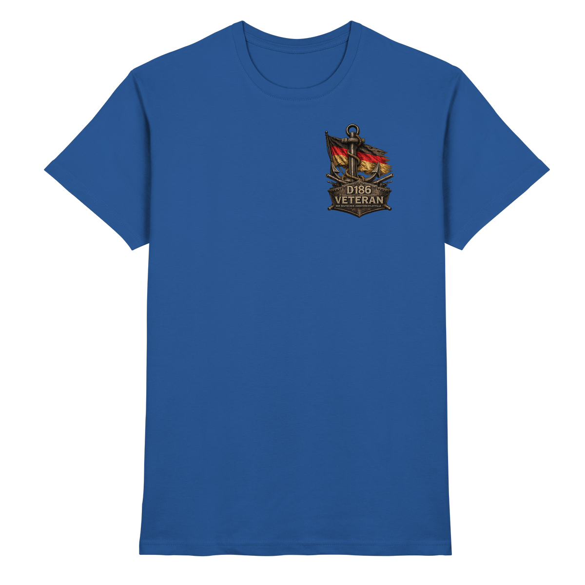 Veteran D186  Flagge Brustlogo - Premium Shirt