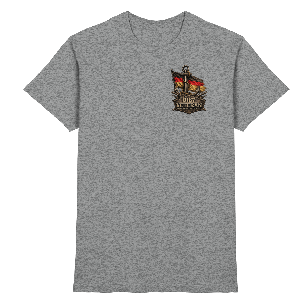 Veteran D187  Flagge Brustlogo - Premium Shirt
