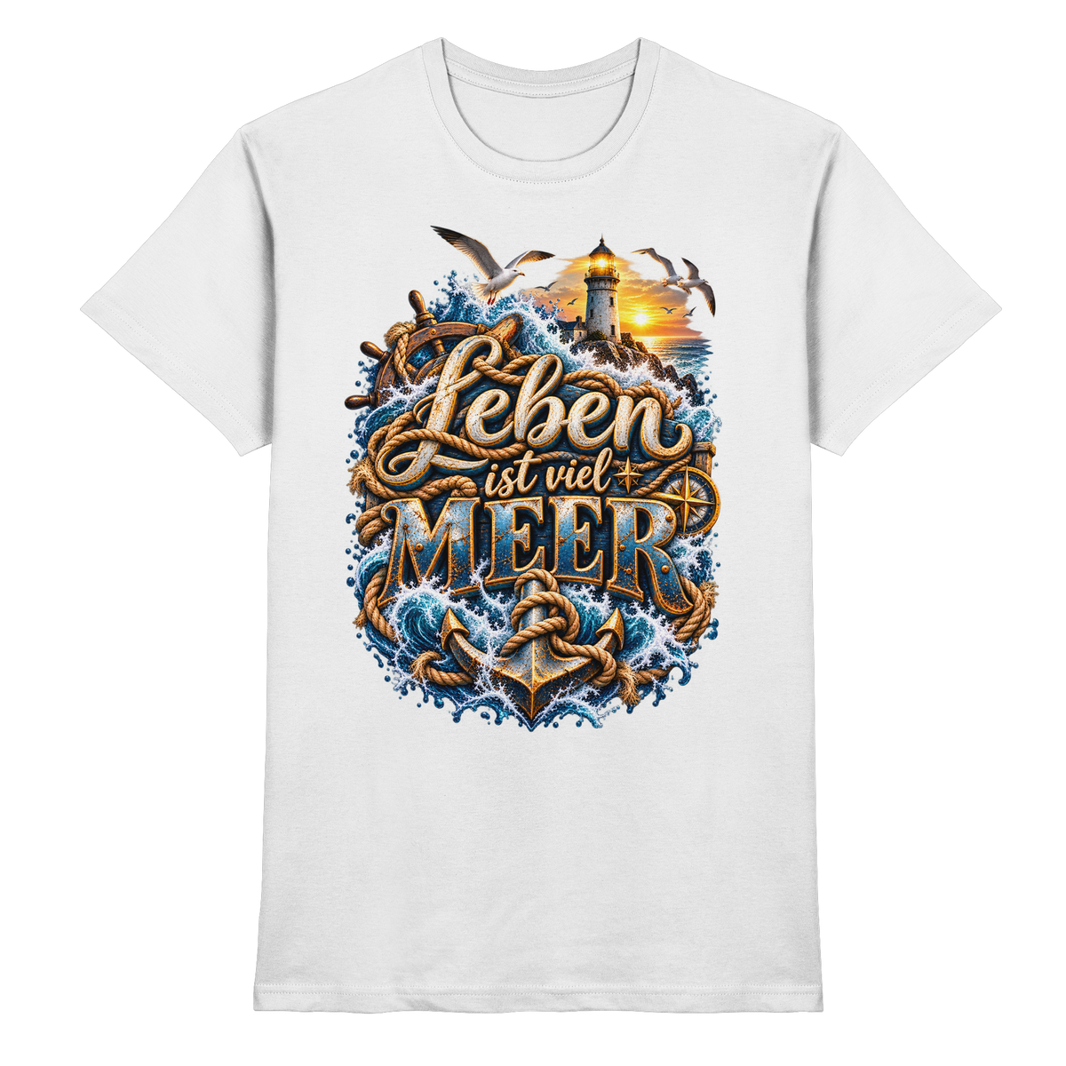 Leben ist viel Meer - Premium Shirt