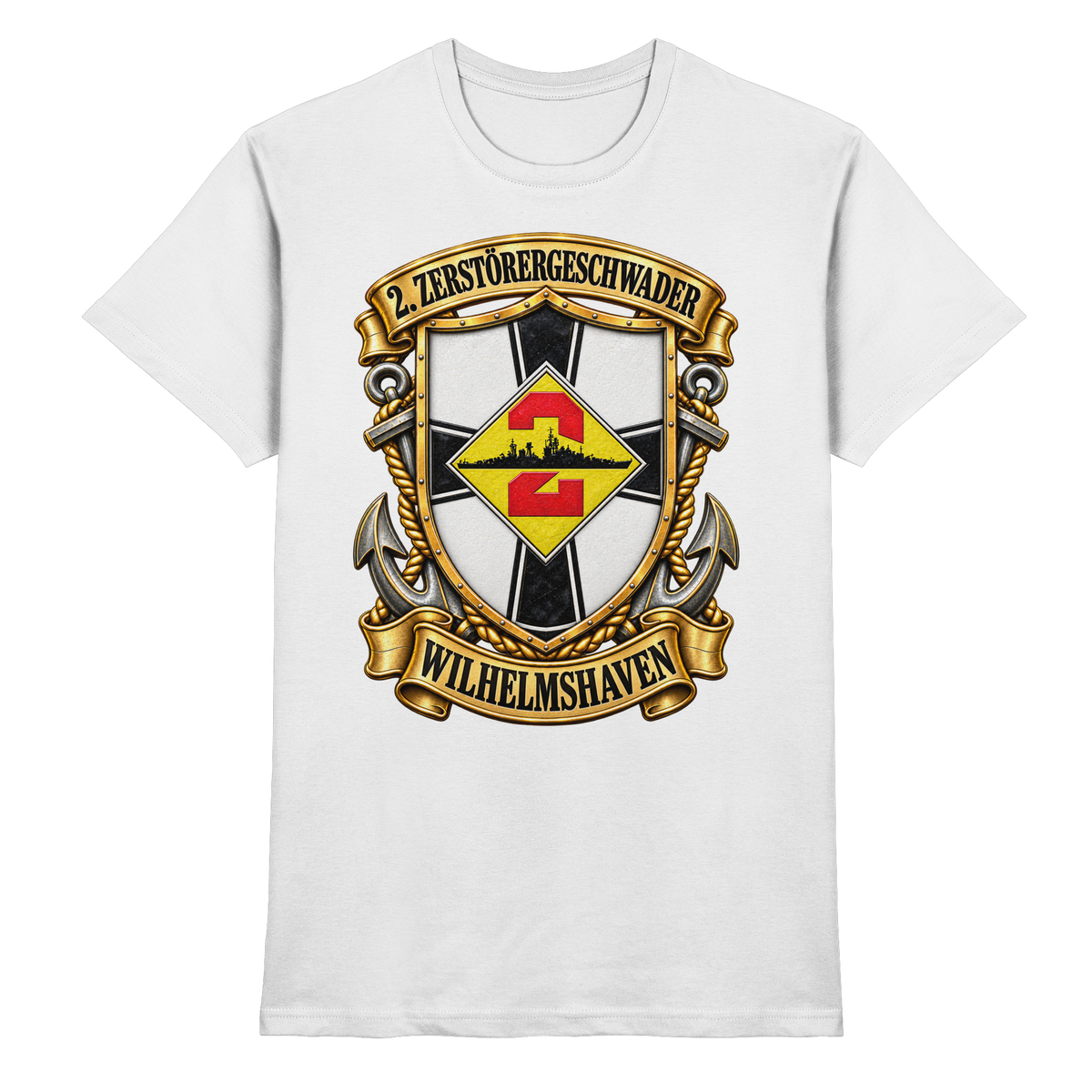 Wappen 2. Zerstörergeschwader - WILHELMSHAVEN - Premium Shirt