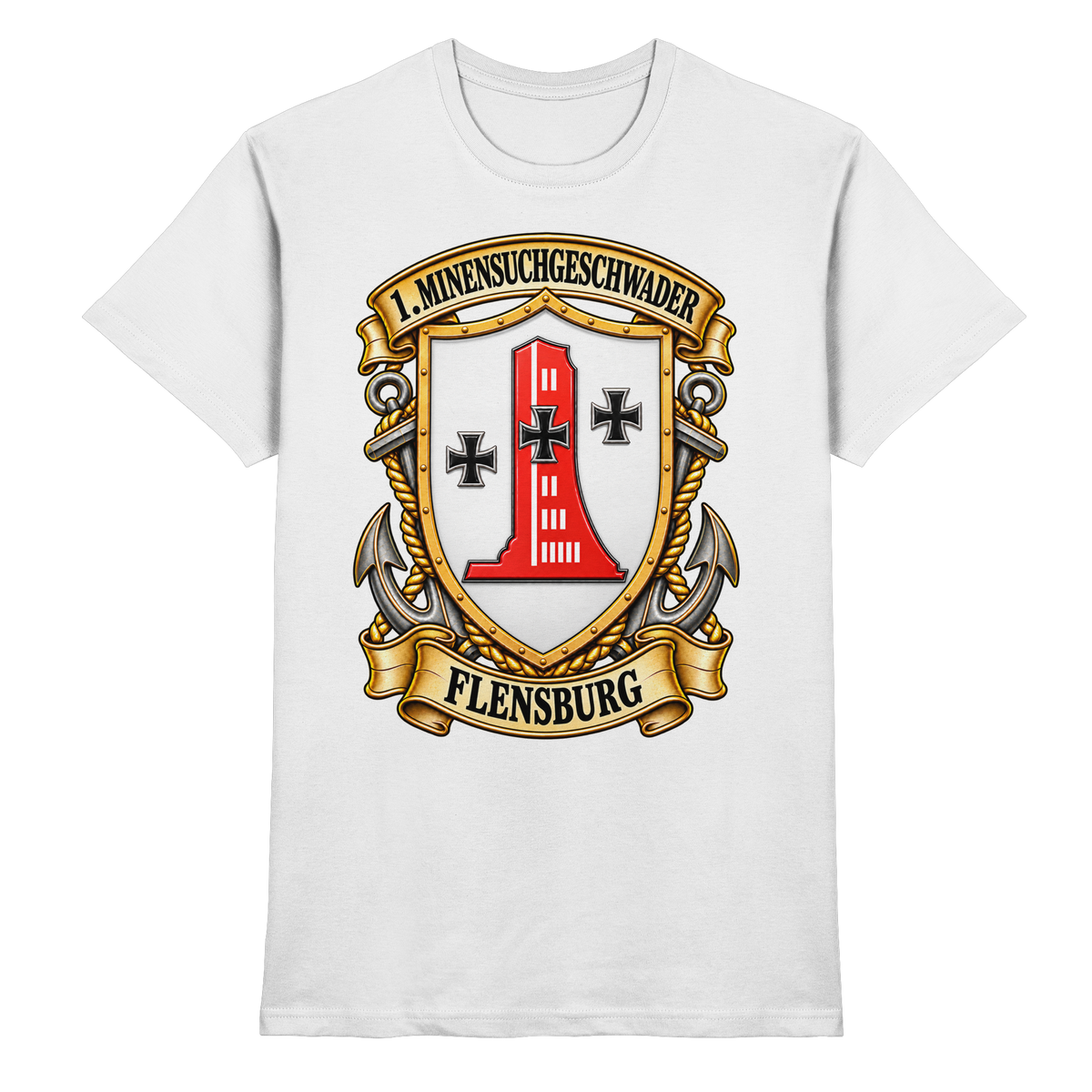 Wappen 1. Minensuchgeschwader - FLENSBURG - Premium Shirt