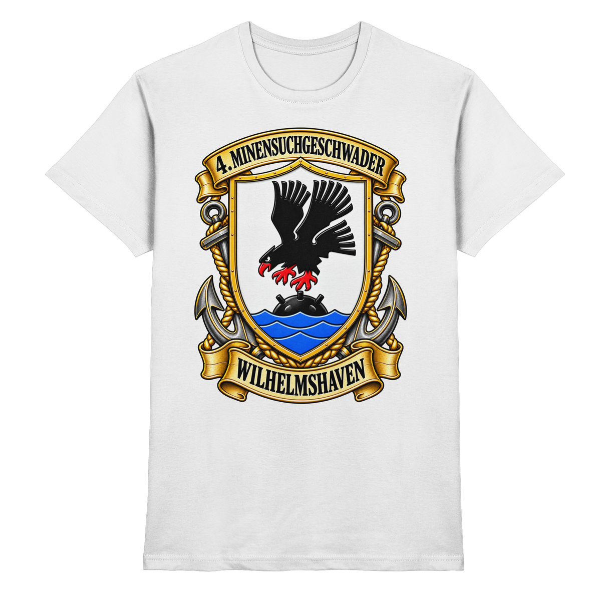 Wappen 4. Minensuchgeschwader - WILHELMSHAVEN - Premium Shirt