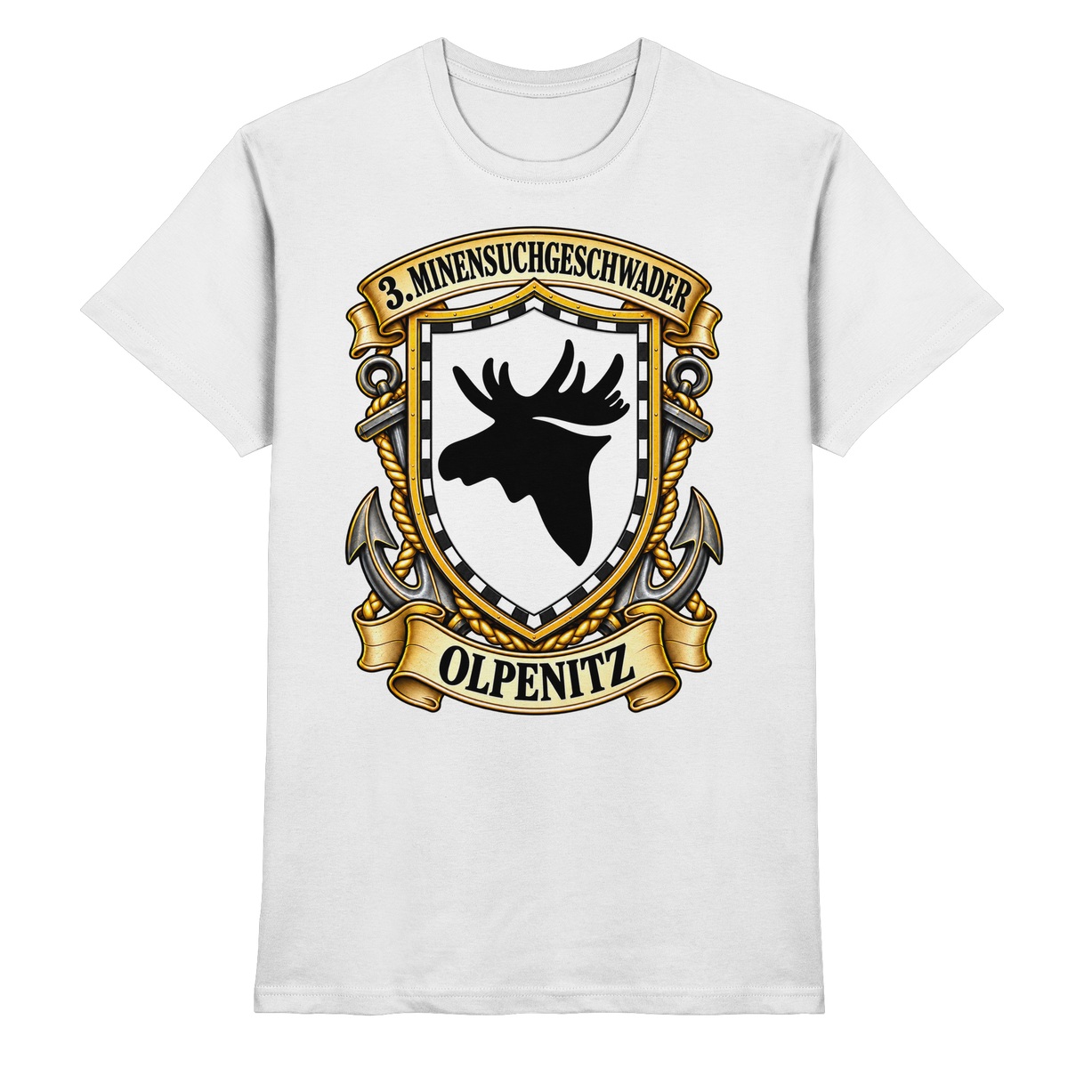 Wappen 3. Minensuchgeschwader - OLPENITZ - Premium Shirt