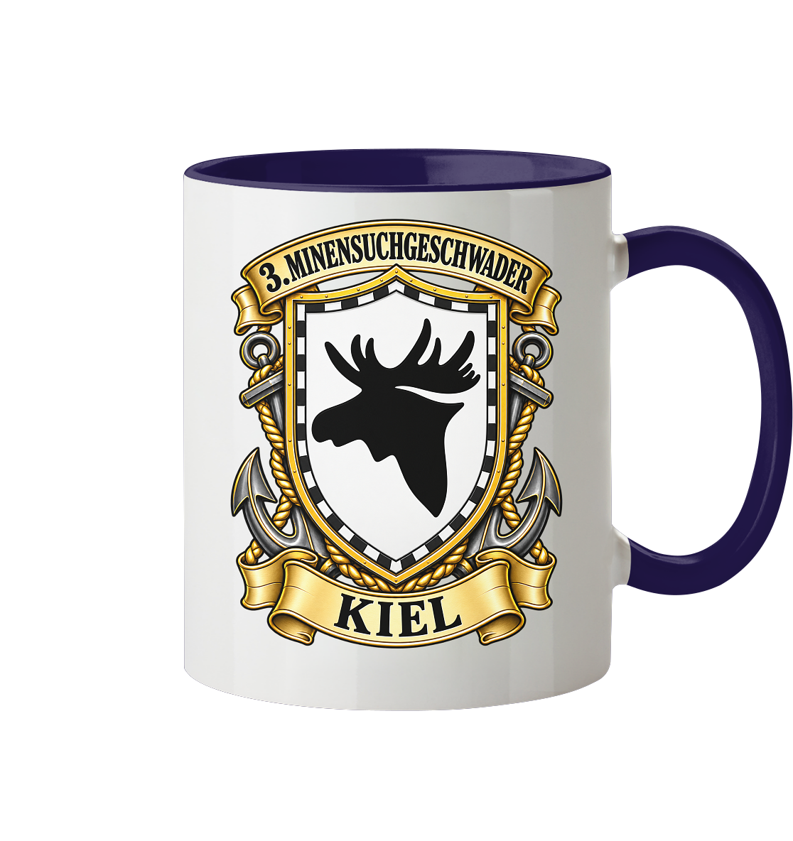 Wappen 3. Minensuchgeschwader - KIEL - Tasse zweifarbig