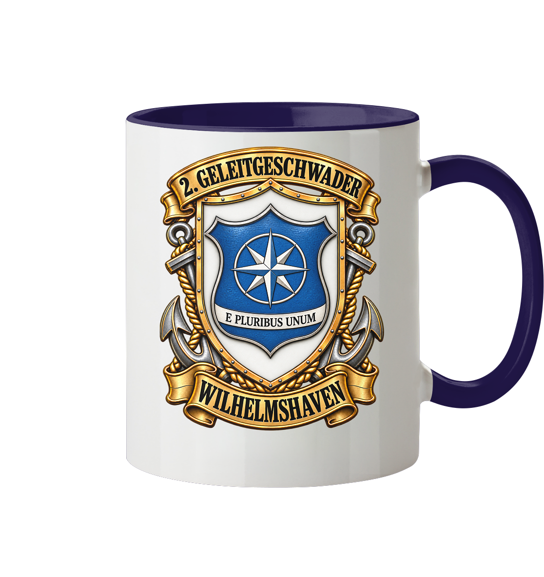 Wappen 2. Geleitgeschwader - Wilhelmshaven - Tasse zweifarbig