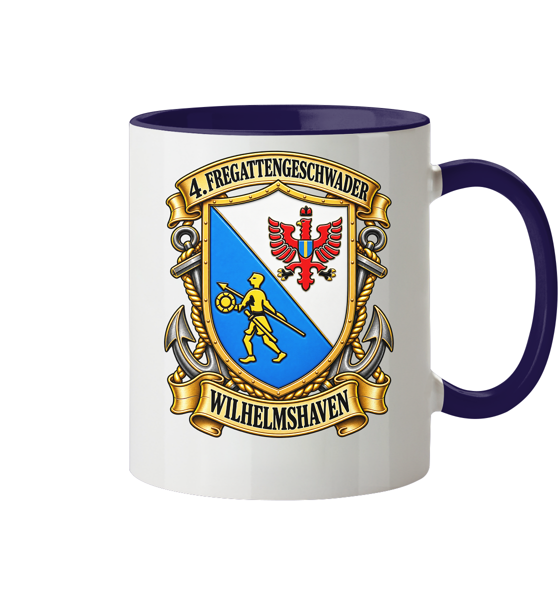 Wappen 4. Fregattengeschwader - Wilhelmshaven  - Tasse zweifarbig