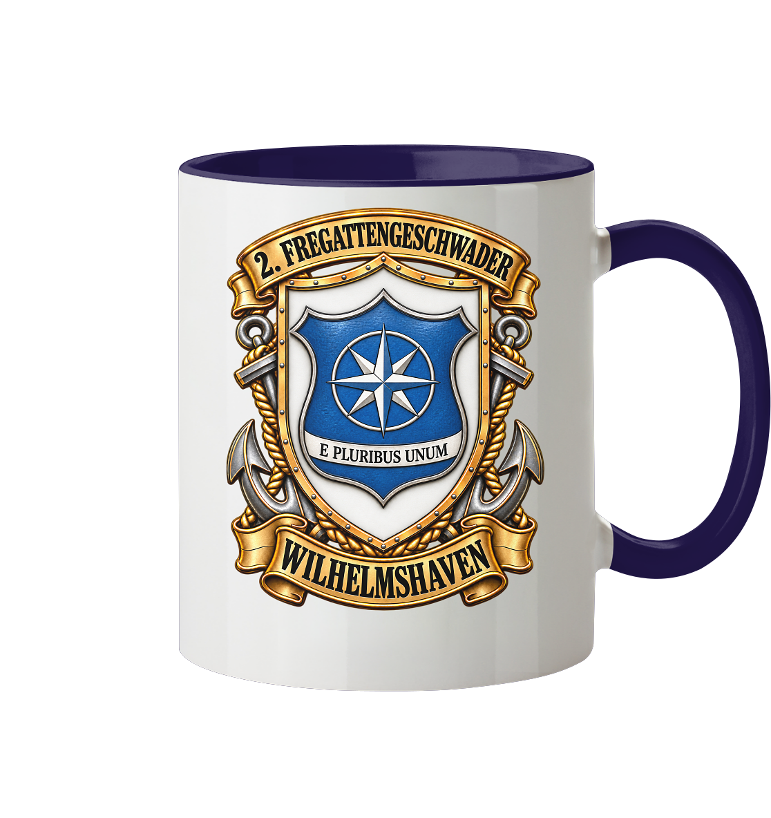 Wappen 2. Fregattengeschwader - Wilhelmshaven - Tasse zweifarbig