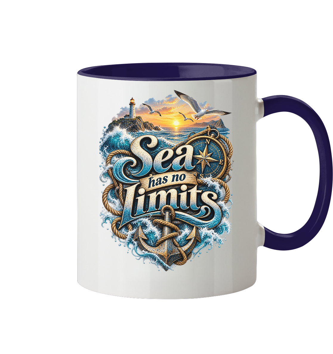 Sea has no Limits - Tasse zweifarbig