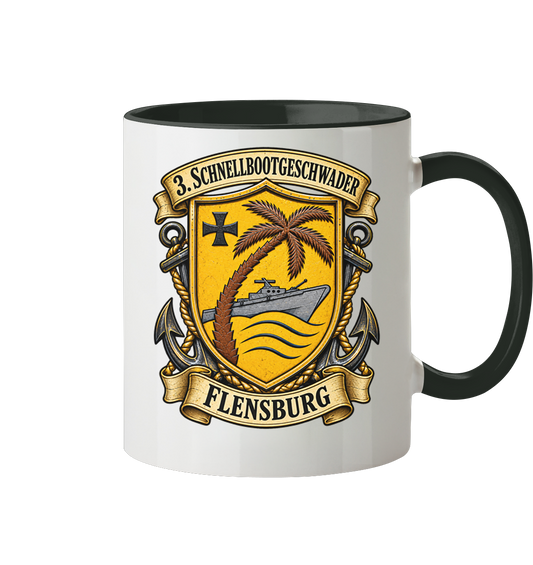 Wappen 3. Schnellbootgeschwader - FLENSBURG - Tasse zweifarbig
