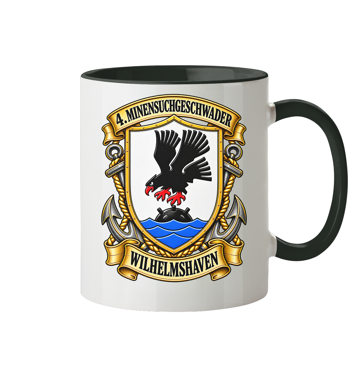 Wappen 4. Minensuchgeschwader - WILHELMSHAVEN - Tasse zweifarbig