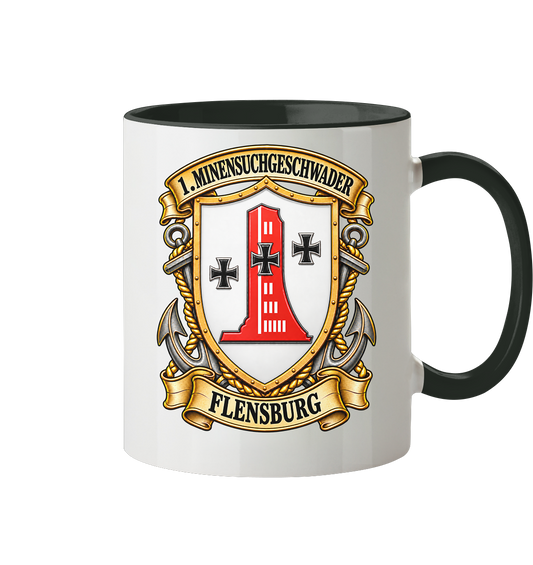 Wappen 1. Minensuchgeschwader - FLENSBURG - Tasse zweifarbig