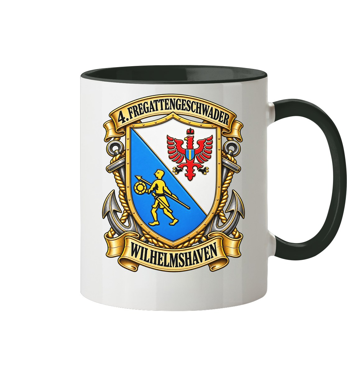 Wappen 4. Fregattengeschwader - Wilhelmshaven  - Tasse zweifarbig