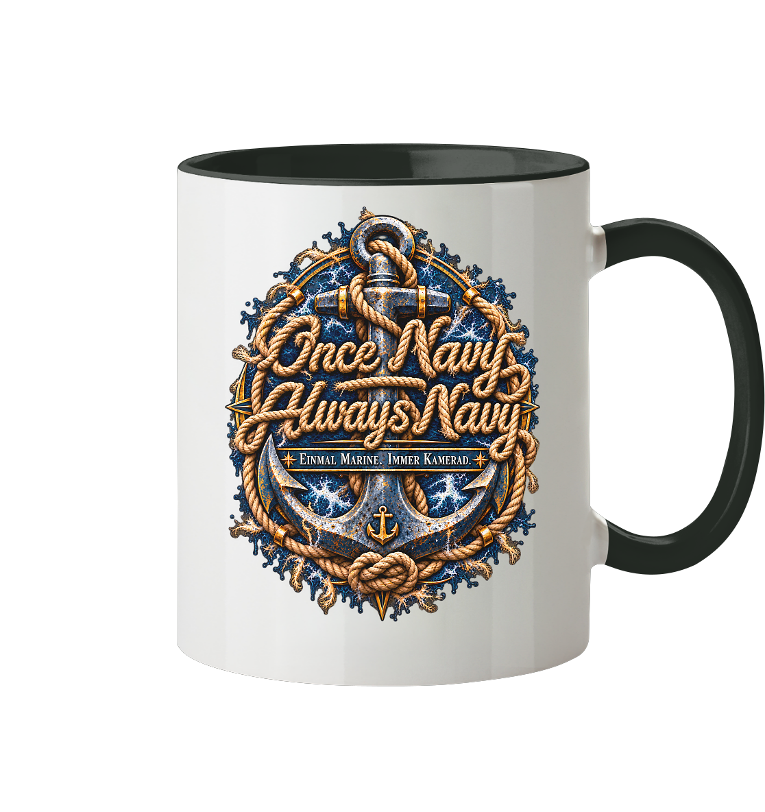 Once Navy - Always Navy - Tasse zweifarbig