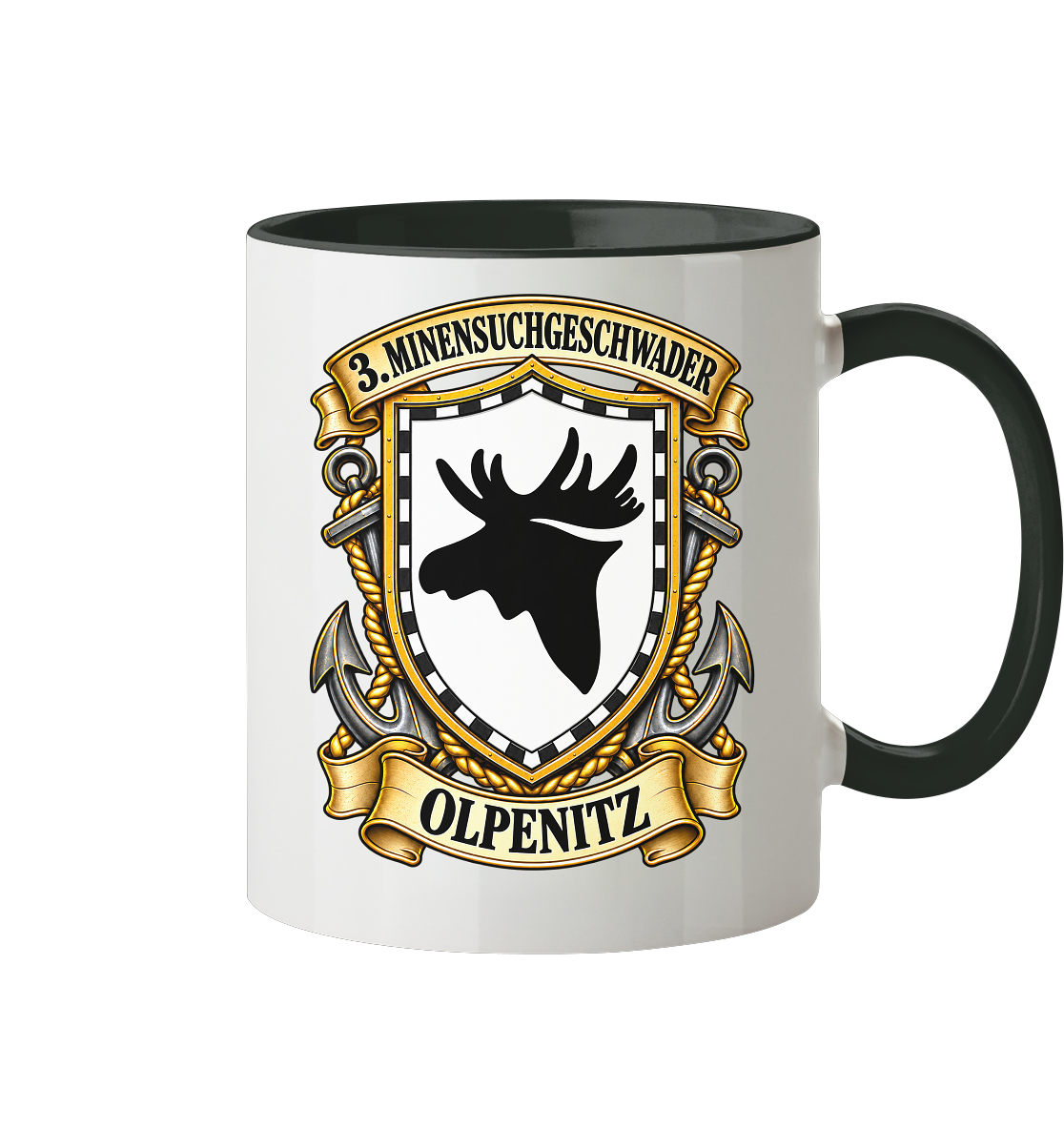 Wappen 3. Minensuchgeschwader - OLPENITZ - Tasse zweifarbig