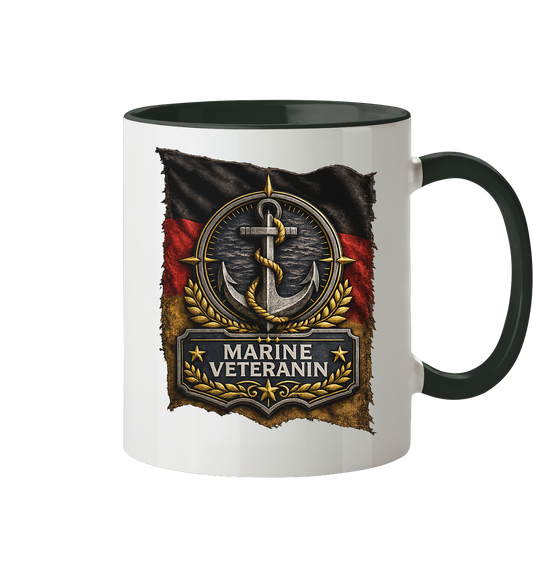 MARINE VETERANIN Flagge - Tasse zweifarbig
