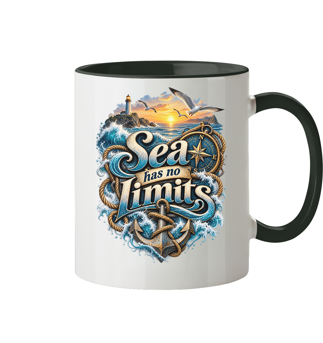 Sea has no Limits - Tasse zweifarbig