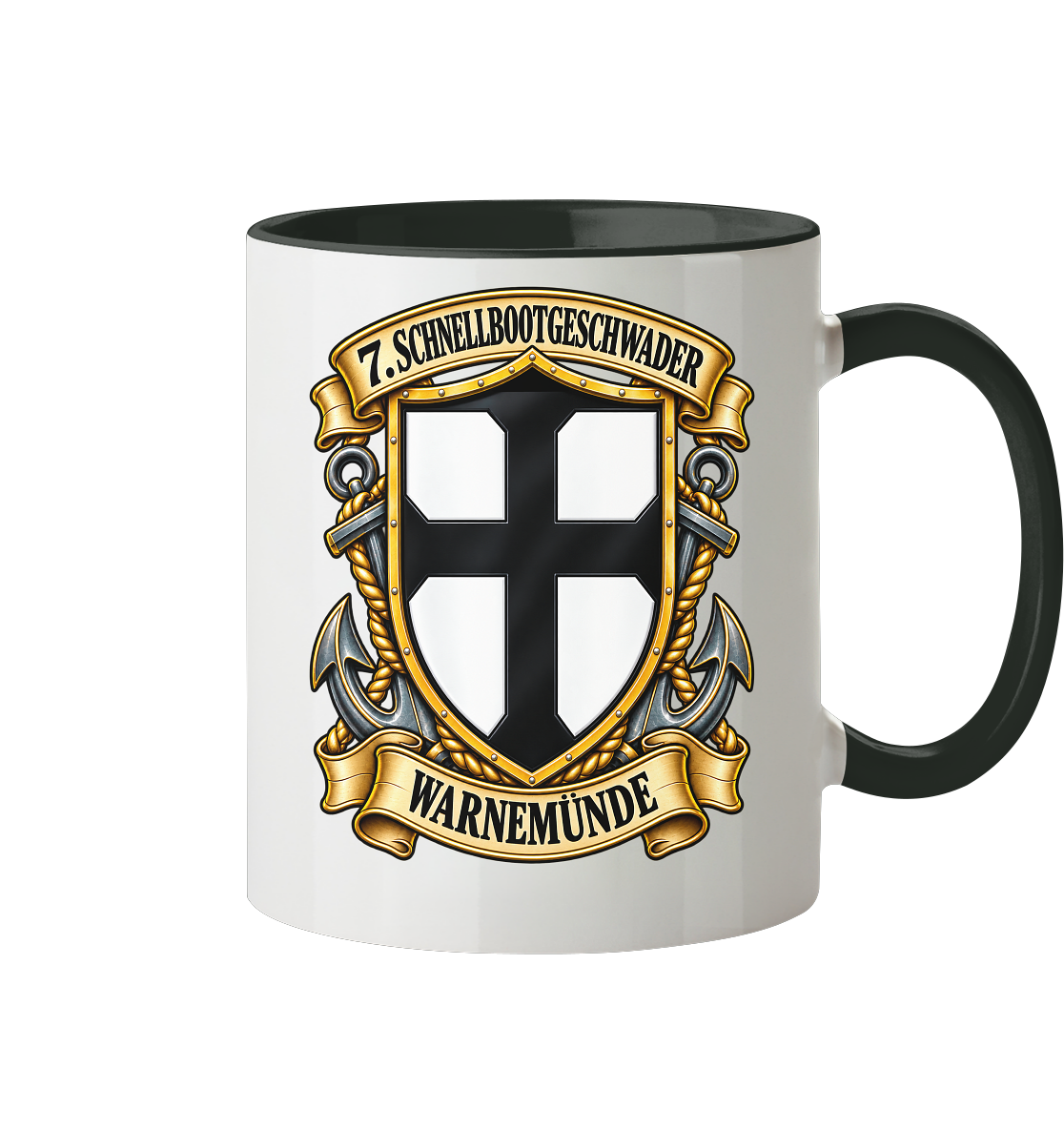 Wappen 7. Schnellbootgeschwader - WARNEMÜNDE - Tasse zweifarbig