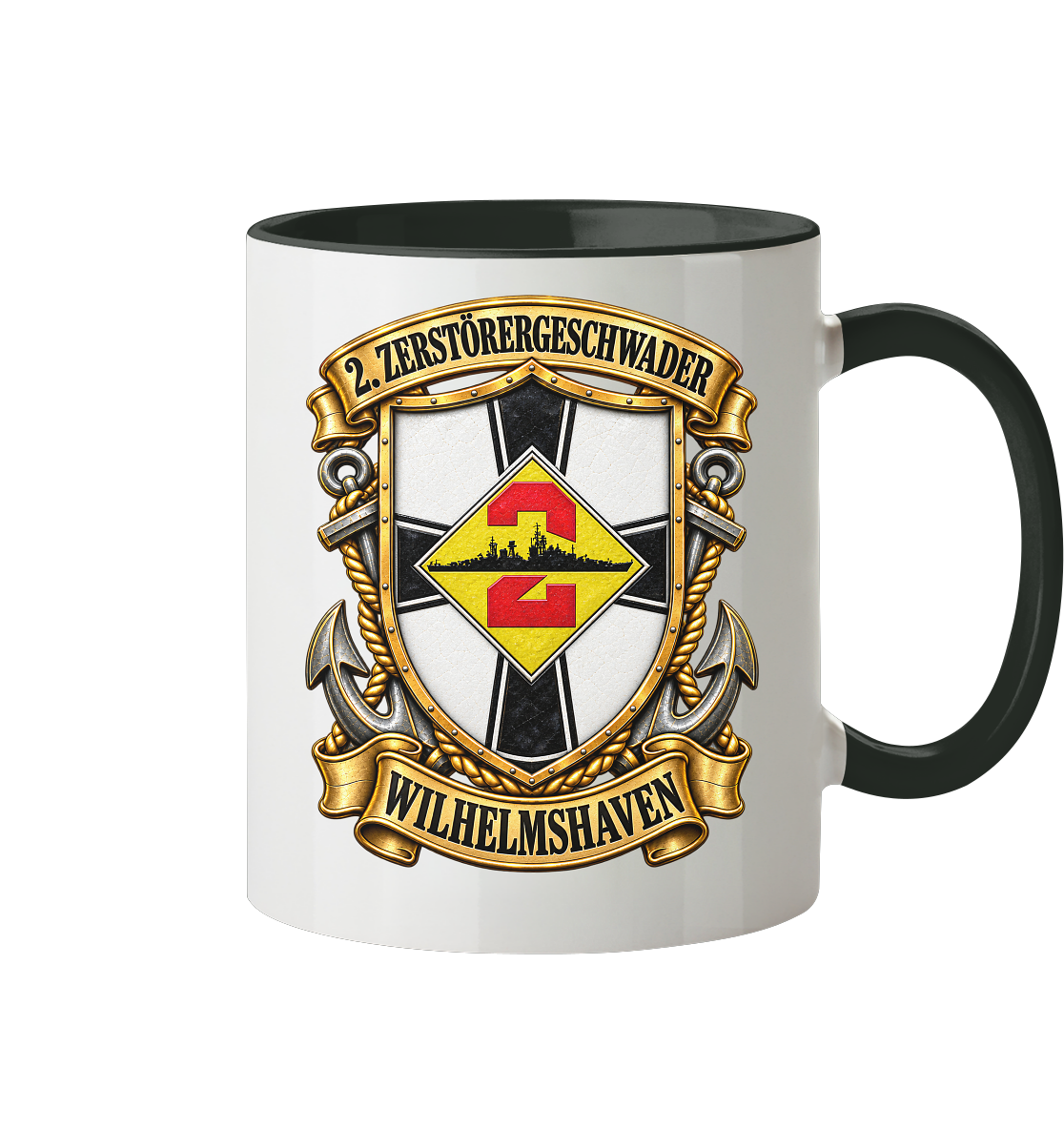 Wappen 2. Zerstörergeschwader - WILHELMSHAVEN - Tasse zweifarbig