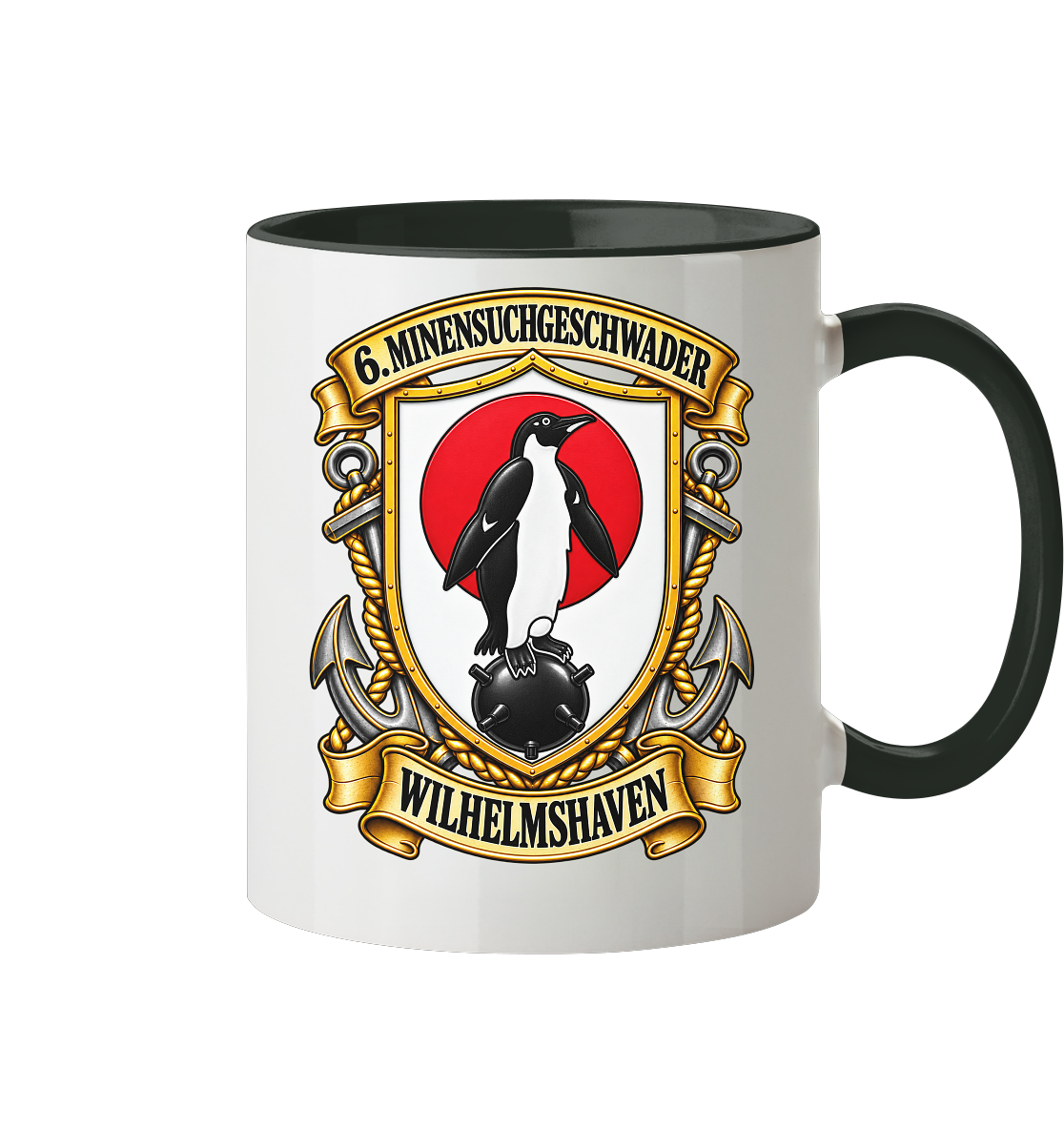 Wappen 6. Minensuchgeschwader - WILHELMSHAVEN - Tasse zweifarbig