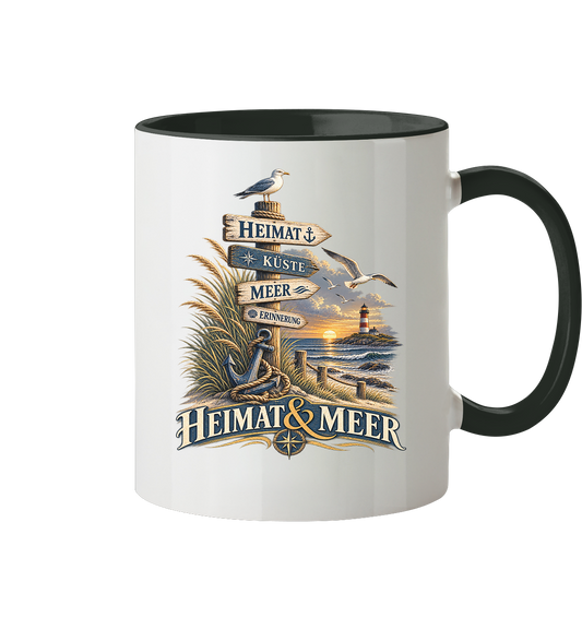 Heimat & Meer - Wo Erinnerungen zuhause sind - Tasse zweifarbig