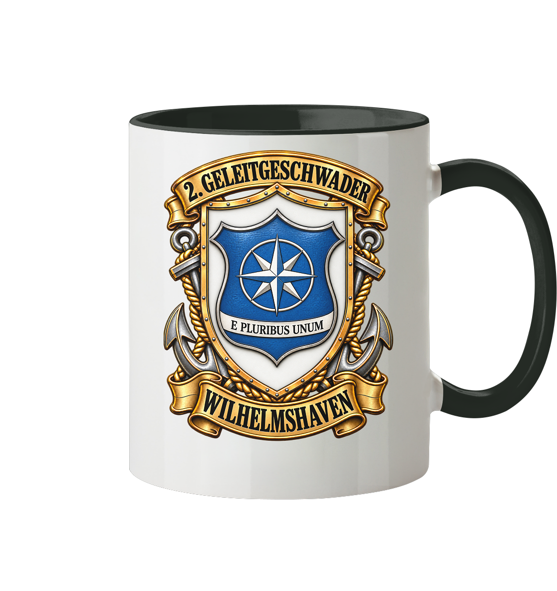 Wappen 2. Geleitgeschwader - Wilhelmshaven - Tasse zweifarbig