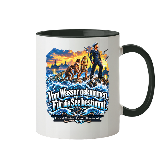 Vom Wasser gekommen - Für die See bestimmt - Tasse zweifarbig