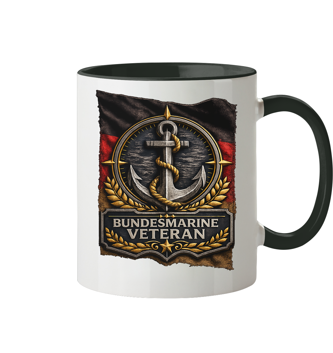 BUNDESMARINE VETERAN FLAGGE  - Tasse zweifarbig