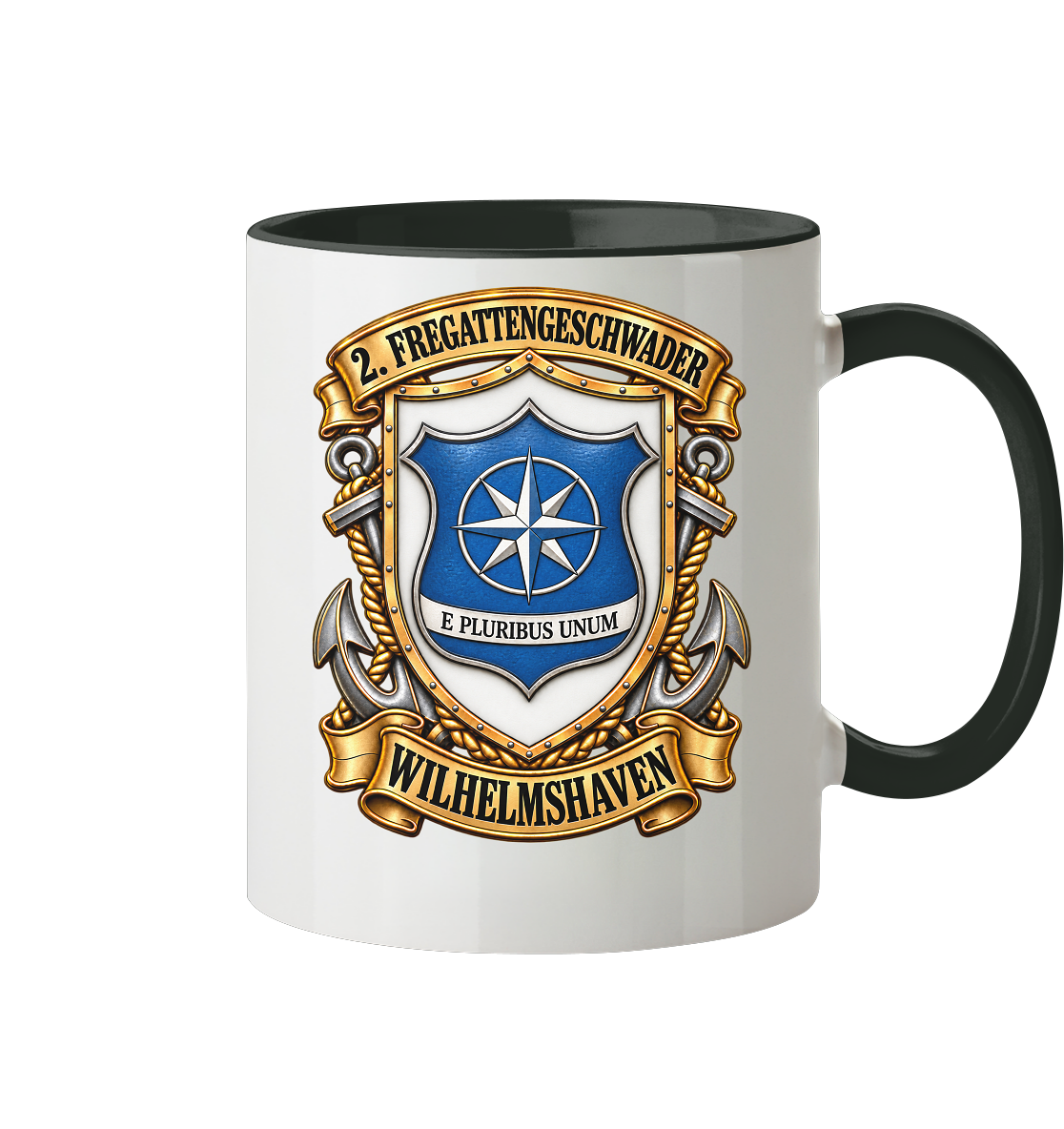 Wappen 2. Fregattengeschwader - Wilhelmshaven - Tasse zweifarbig