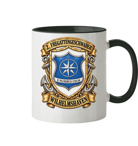 Wappen 2. Fregattengeschwader - Wilhelmshaven - Tasse zweifarbig