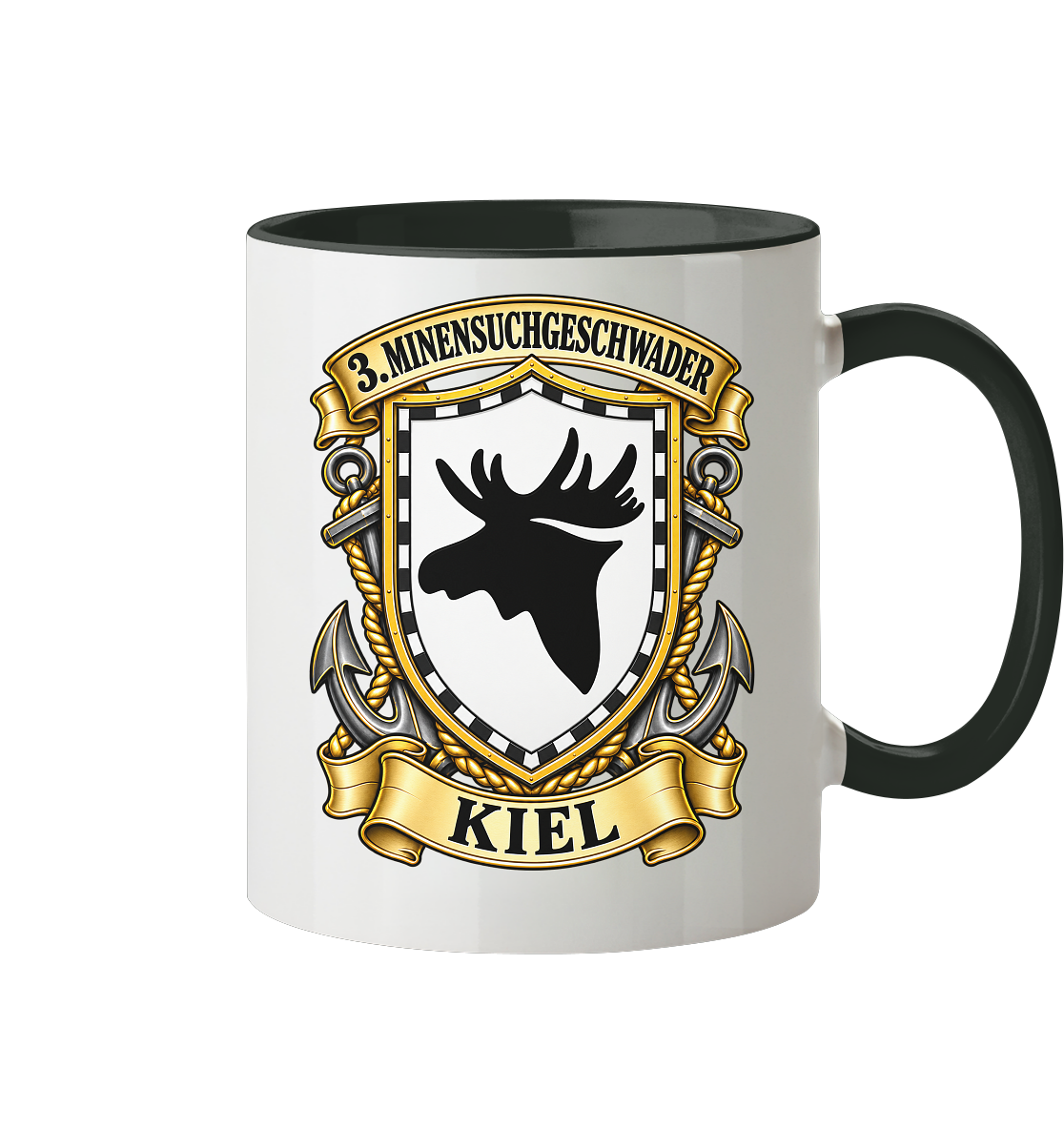 Wappen 3. Minensuchgeschwader - KIEL - Tasse zweifarbig