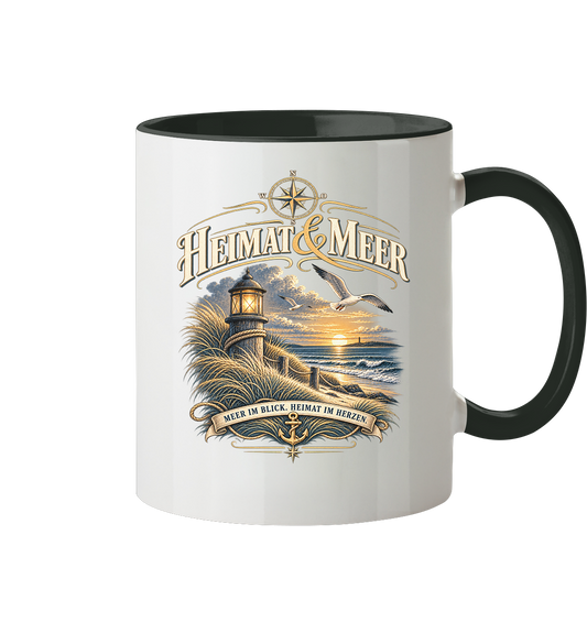 Heimat & Meer - Meer im Blick. Heimat im Herzen. - Tasse zweifarbig
