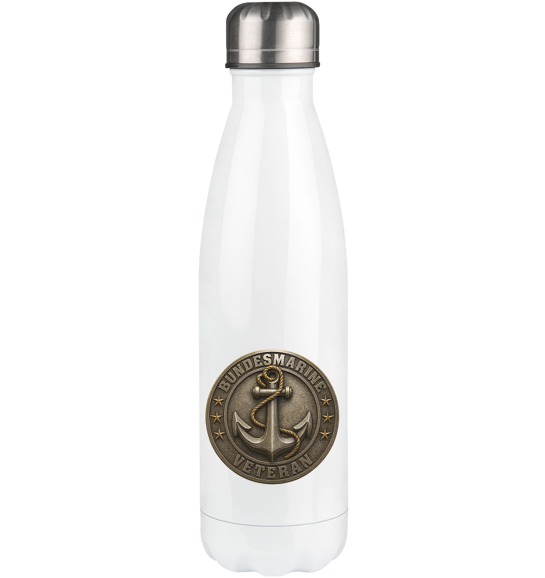 Logo BUNDESMARINE - Metalleffekt - Thermoflasche 500ml
