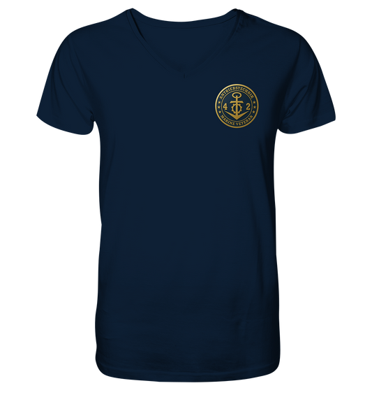 Marine Veteran 42er ANTRIEBSTECHNIK - Metalleffekt  - V-Neck Shirt